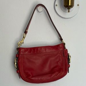 COACH Zoe Small Leather Red Purse / Pochette